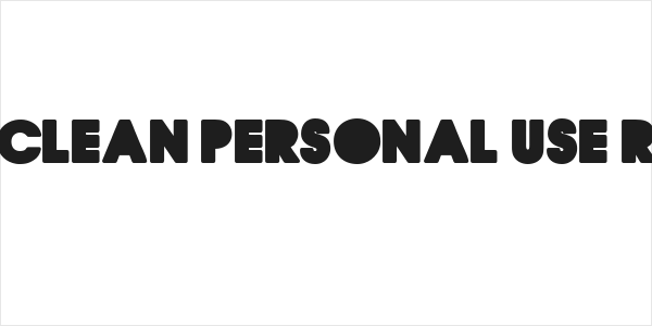 QUIRKY CLEAN PERSONAL USE Regular Logo