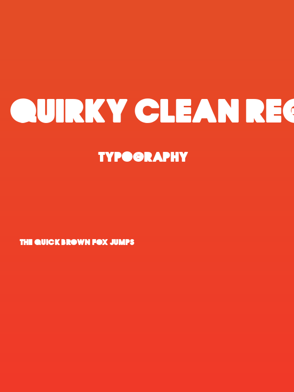 QUIRKY CLEAN Regular Poster