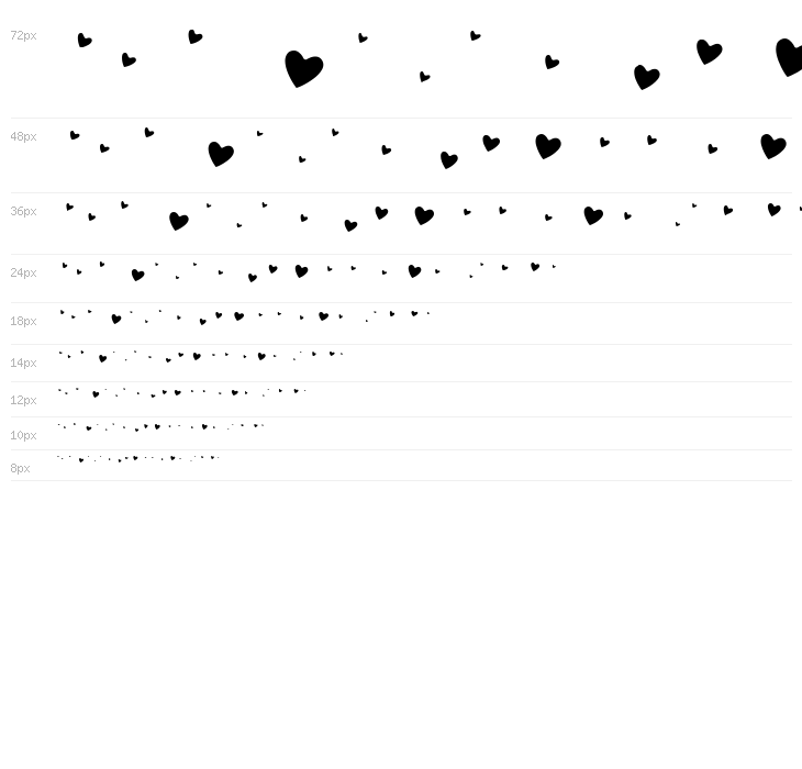 QUIRKY LOVE HEARTS PERSONAL USE Regular Waterfall