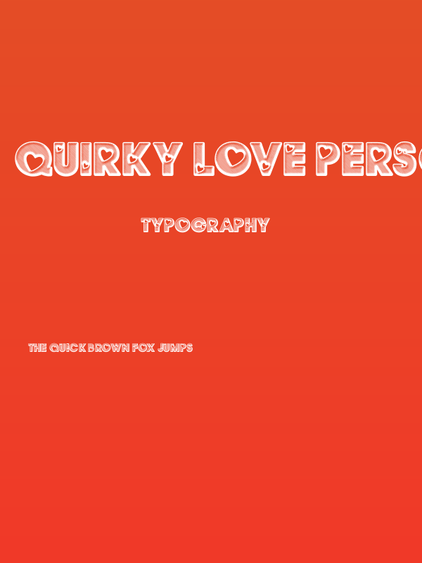 QUIRKY LOVE PERSONAL USE Regular Poster