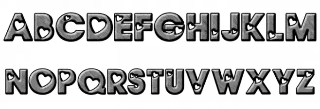 QUIRKY LOVE Regular Schriftart Groß
