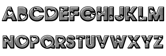 QUIRKY LOVE Regular Font LOWERCASE