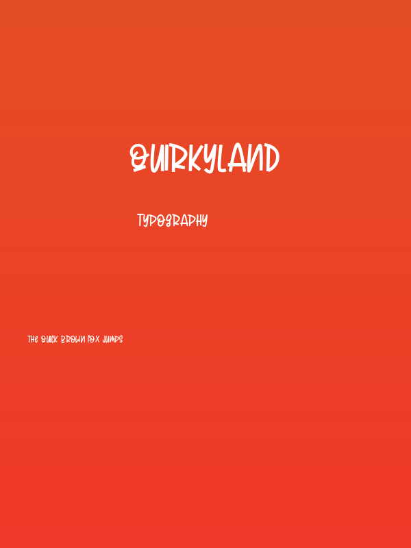 QUIRKYLAND Poster