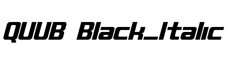 QUUB Black_Italic  Descarca Fonturi Gratis