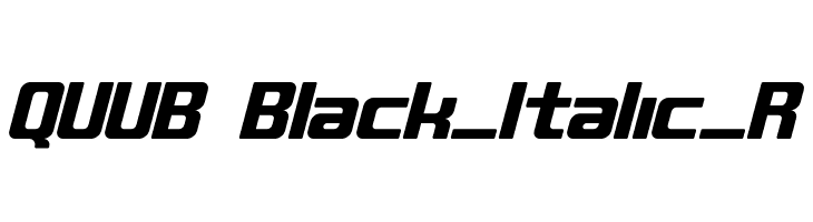 QUUB Black_Italic_R  les polices de caractères gratuit tlcharger