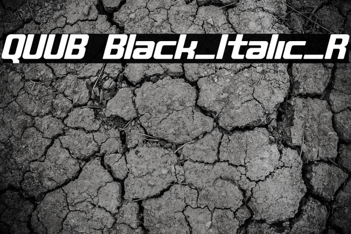 QUUB Black_Italic_R Example 1