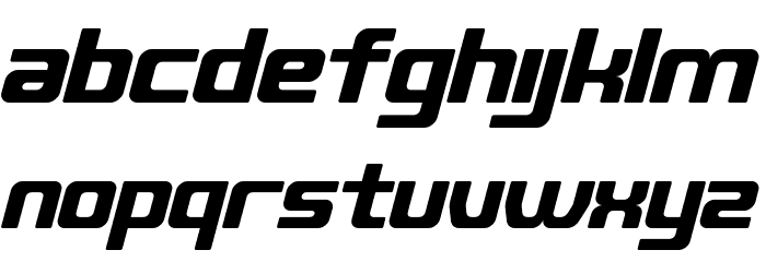 QUUB Black_Italic_R Font LOWERCASE