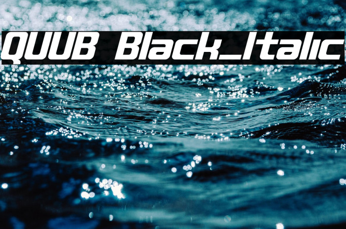 QUUB Black_Italic Example 3