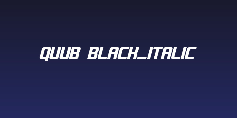 QUUB Black_Italic Social Header