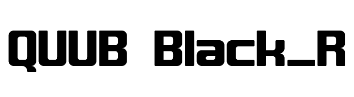 QUUB Black_R  フリーフォントのダウンロード