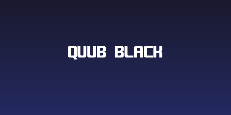 QUUB Black Social Header