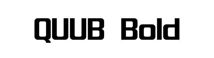 QUUB Bold  フリーフォントのダウンロード