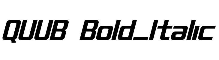 QUUB Bold_Italic  Free Fonts Download