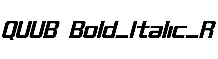 QUUB Bold_Italic_R  les polices de caractères gratuit tlcharger