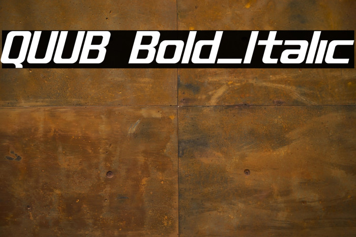 QUUB Bold_Italic Example 2