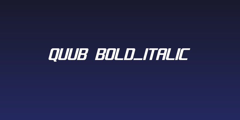 QUUB Bold_Italic Social Header