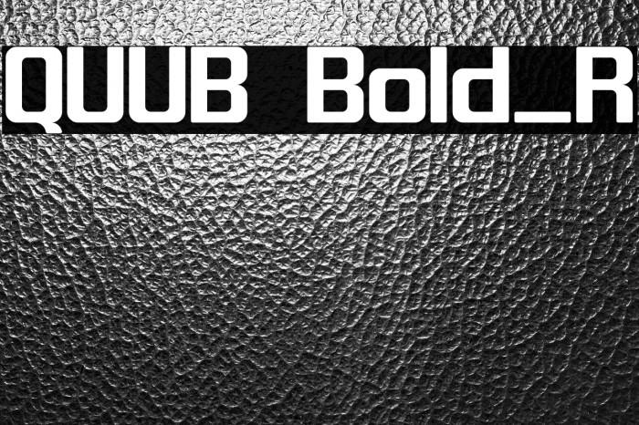 QUUB Bold_R Example 2