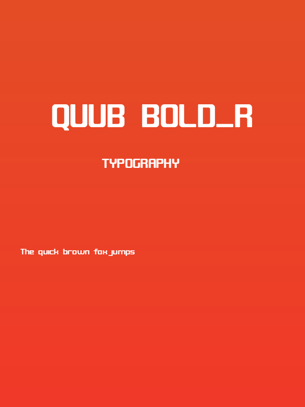 QUUB Bold_R Poster