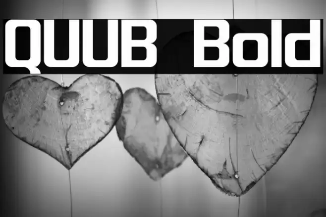 QUUB Bold Font examples