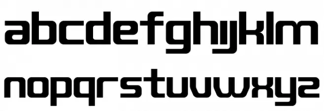 QUUB Bold Caratteri MINUSCOLO