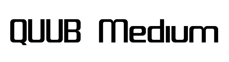 QUUB Medium  Frei Schriftart Herunterladen