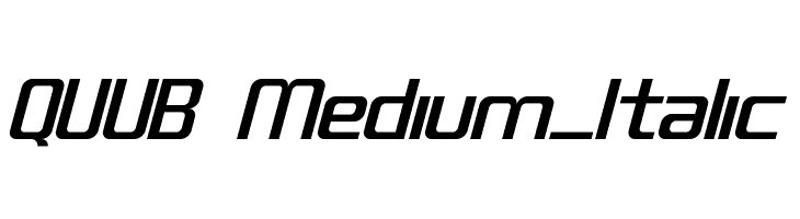 QUUB Medium_Italic  フリーフォントのダウンロード
