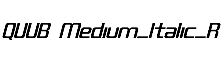 QUUB Medium_Italic_R  Descarca Fonturi Gratis