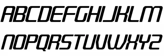 QUUB Medium_Italic_R फ़ॉन्ट अपरकेस