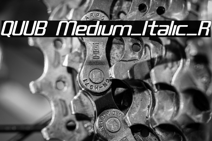 QUUB Medium_Italic_R Example 1