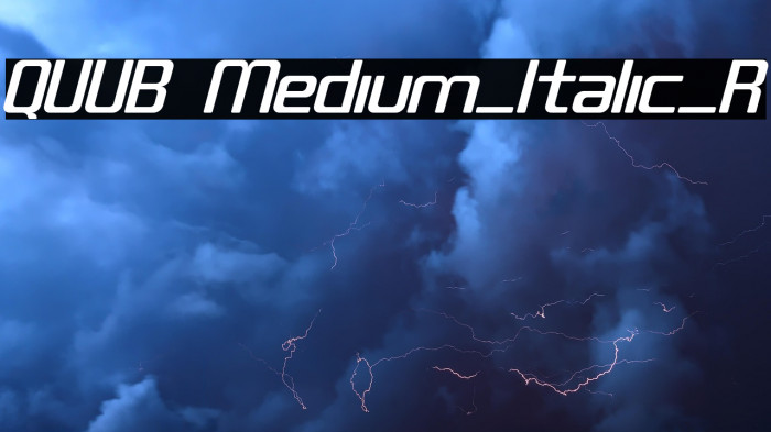 QUUB Medium_Italic_R Example 2
