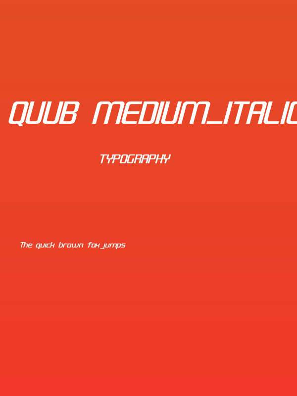 QUUB Medium_Italic Poster