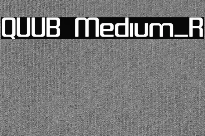 QUUB Medium_R Font examples