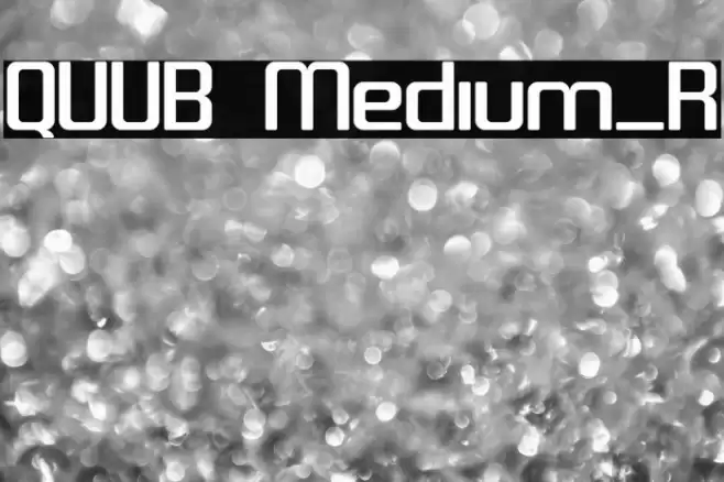 QUUB Medium_R Font examples