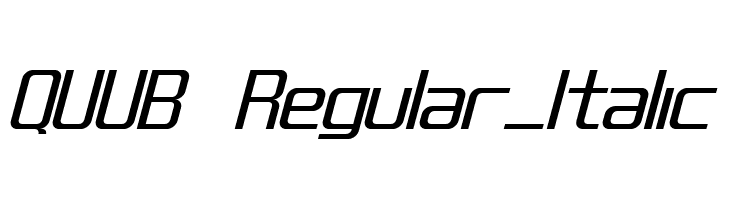 QUUB Regular_Italic  لخطوط تنزيل