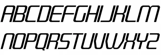 QUUB Regular_Italic Font UPPERCASE