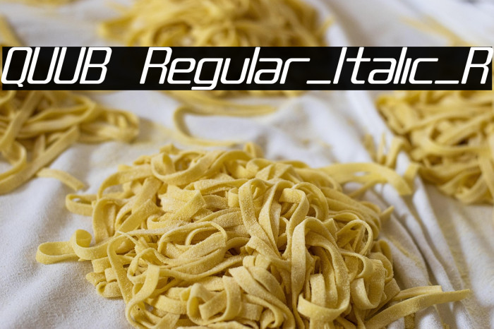 QUUB Regular_Italic_R Example 1