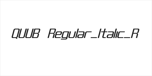 QUUB Regular_Italic_R Logo