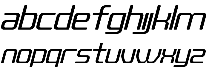 QUUB Regular_Italic_R Font LOWERCASE
