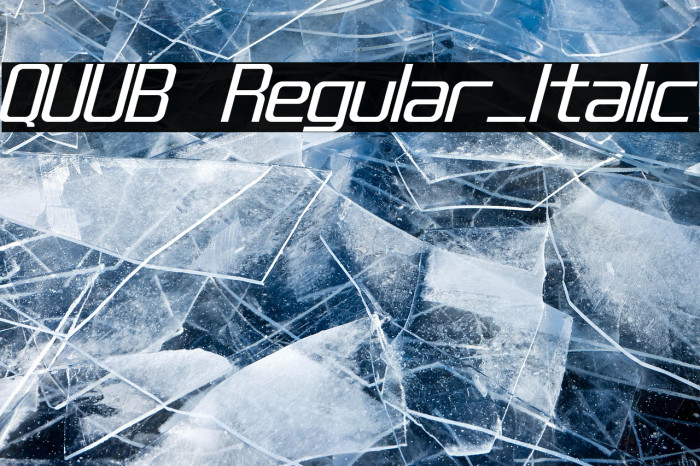 QUUB Regular_Italic Example 2