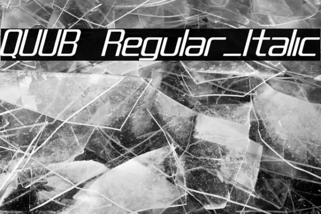 QUUB Regular_Italic Font examples