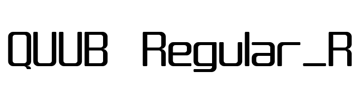 QUUB Regular_R  font caratteri gratis