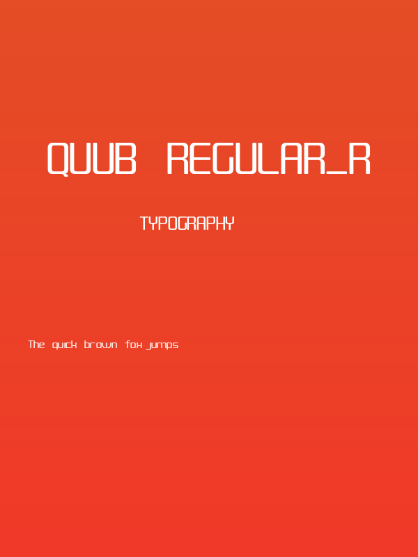 QUUB Regular_R Poster