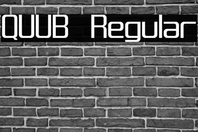 QUUB Regular Font examples