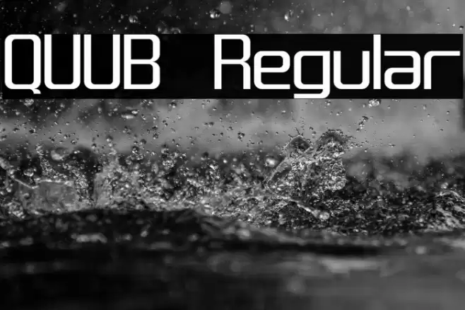 QUUB Regular Font examples