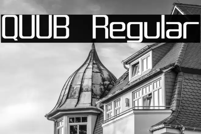 QUUB Regular Font examples