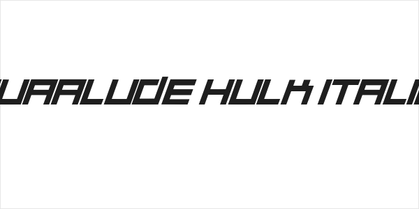 Quaalude hulk Italic Logo