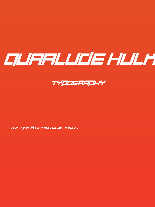 Quaalude hulk Italic Poster