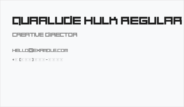 Quaalude hulk Regular Business Card