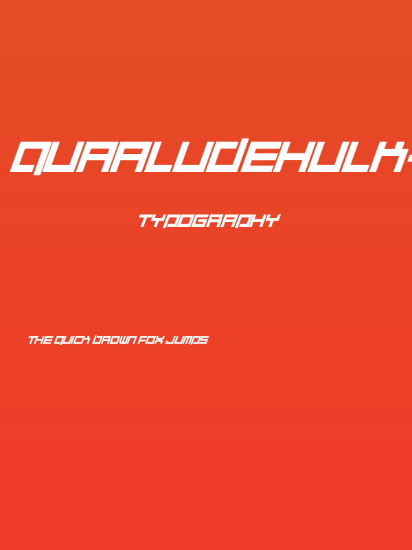 Quaaludehulk-Italic Poster