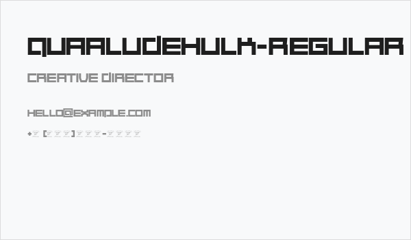 Quaaludehulk-Regular Business Card